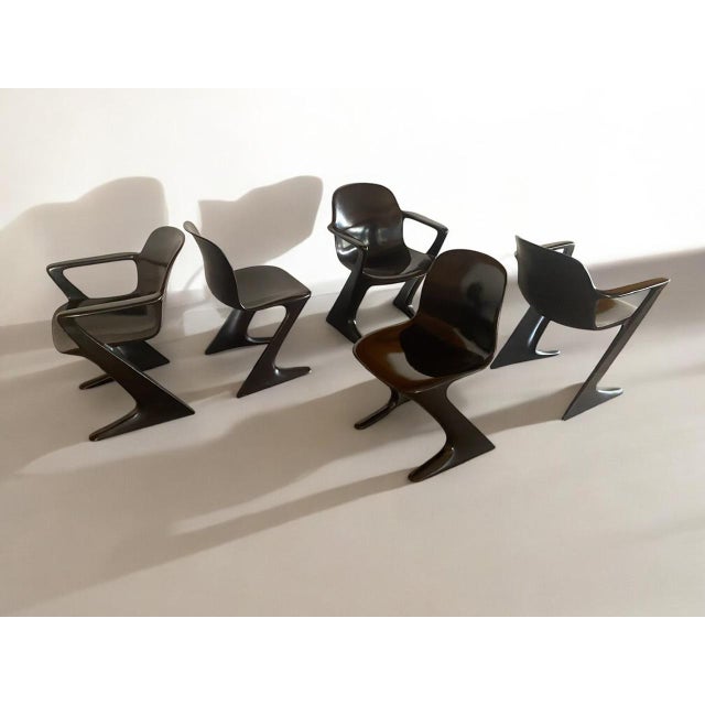 Plastic Vintage Kangaroo Chairs by Ernst Moeckl & Siegfried Mehl for Horn Collection, 1960s, Set of 5 For Sale - Image 7 of 18