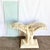 Beige Vintage Boho Chic Resin Banana Leaf Glass Top Console Table For Sale - Image 8 of 10