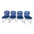 1970s Willy Rizzo for Cidue Italian Cantilever Chairs- Set of 4 For Sale