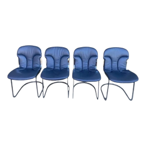 1970s Willy Rizzo for Cidue Italian Cantilever Chairs- Set of 4