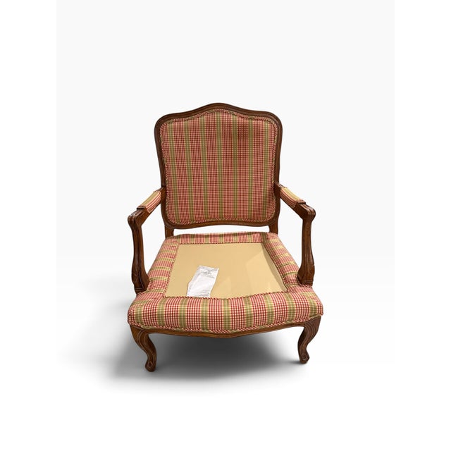 Vintage Century Furniture French Louis XV Style Bergère Lounge Chair For Sale - Image 9 of 16