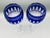 1990s Vintage Crystal Clarendon Hock Wine Glasses from Waterford, Blue Cut in Clear, 1980s, Set of 2 For Sale - Image 5 of 16