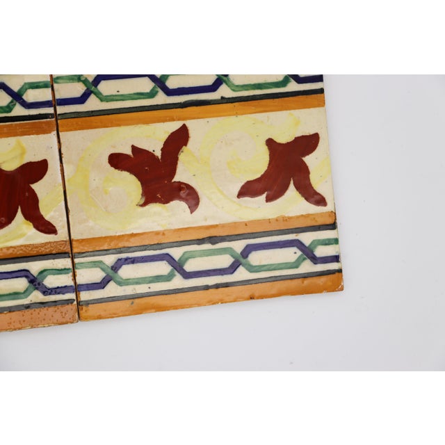 19th Century Set of Four Mediterranean Large Tiles, Portuguese For Sale - Image 9 of 13