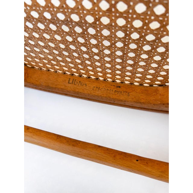 Vintage Bent Wood & Wicker Cafe Chairs by Josef Hoffman for Ligna For Sale - Image 10 of 12