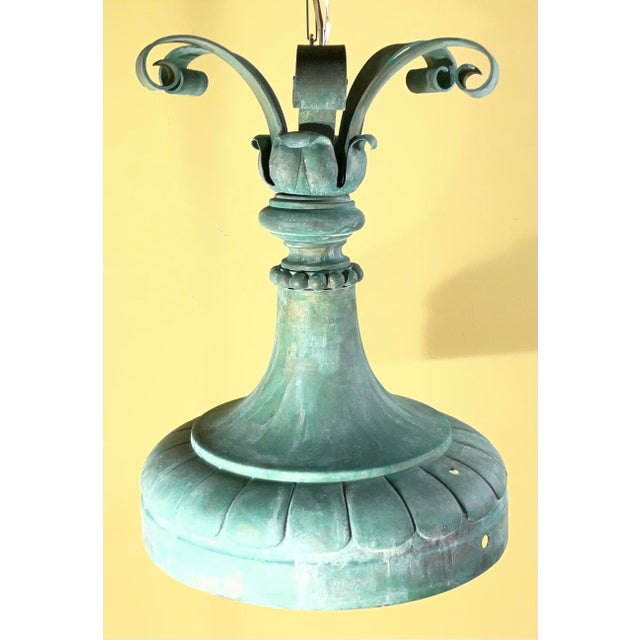 Exquisite 19th-Century Salvage Solid Copper Chandelier / Pendent For Sale - Image 10 of 14