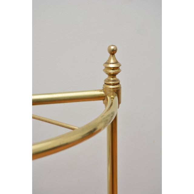Vintage Demi Lune Umbrella Stand in Brass, 1940 For Sale - Image 6 of 11