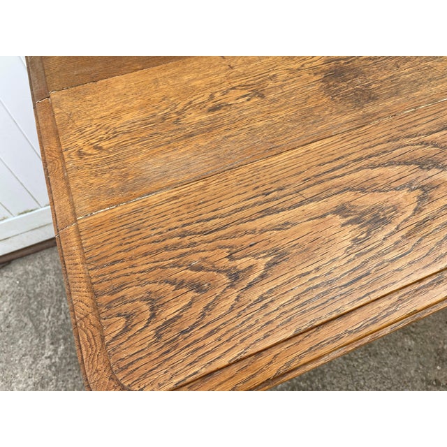 Desk Table with 1 Drawer Oak Top 105x56cm, 1930s For Sale - Image 12 of 18