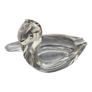 Vintage Duncan & Miller Glass Company "Pall Mall" Duck-Shaped Ashtray, For Sale