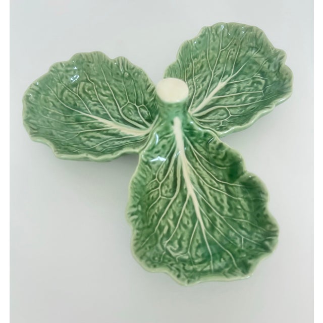 Ceramic Bordallo Pinhiero Divided Serving Dish For Sale - Image 7 of 7