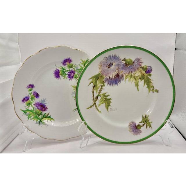 12 English Fine Bone China Salad / Dessert Plates For Sale In New York - Image 6 of 10