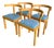 1960s Danish Modern Oak Dining Chairs With Curved Backrests - Set of 4 For Sale