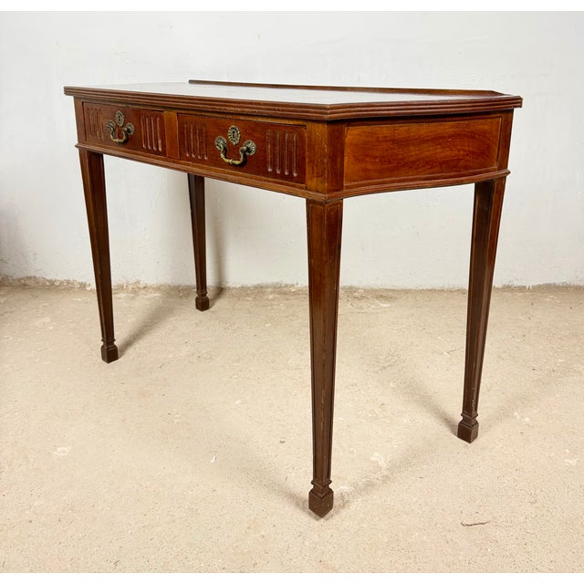 Spanish Console Table with Two Drawers, 1980s For Sale - Image 10 of 11