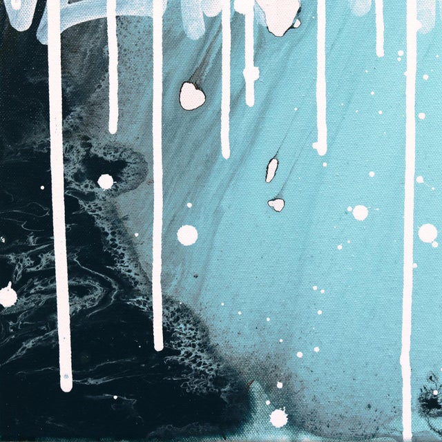 Joyful Love - Cool Tone Mixed Media Street Graffiti Inspired Artwork Original Artwork by Amber Goldhammer For Sale In Los Angeles - Image 6 of 9