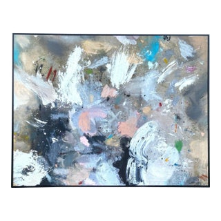 Large Abstract Expressionist Framed Painting on Canvas by Brenton Wolf For Sale