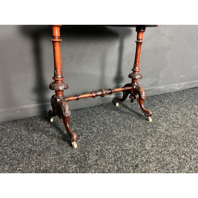 Antique Walnut Table, 1860s For Sale - Image 4 of 7
