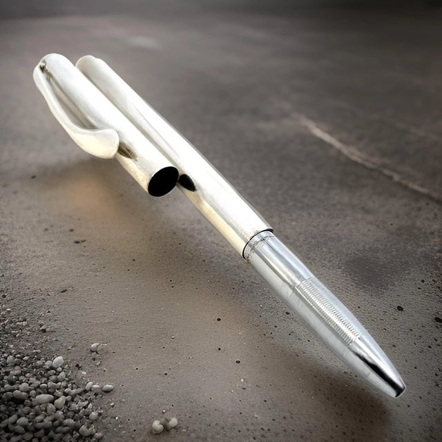 1990s Tiffany & Co Estate Designed by Elsa Perreti Ballpoint Pen 5" Sterling Silver For Sale - Image 5 of 13
