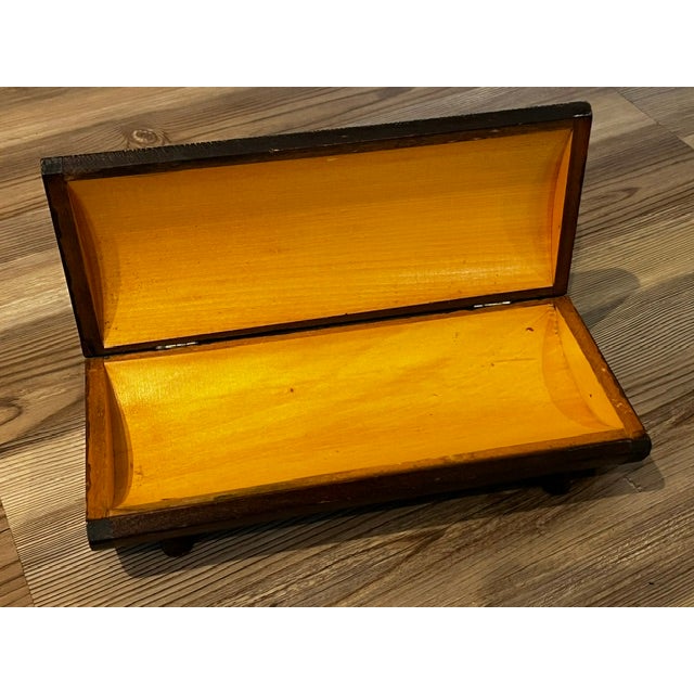 Light Green Antique Wooden Box For Sale - Image 8 of 14