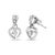 You will fall in love with these beautiful dangle heart stud earrings. Fashioned in 14k white gold, they feature 1/6 ct...