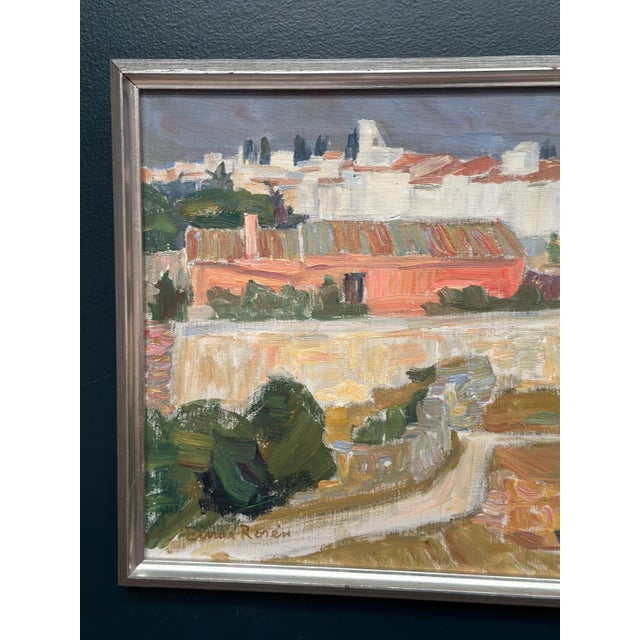 Mid-Century Modern Einar Rosen, View of the City, 1950s, Oil on Panel, Framed For Sale - Image 3 of 18