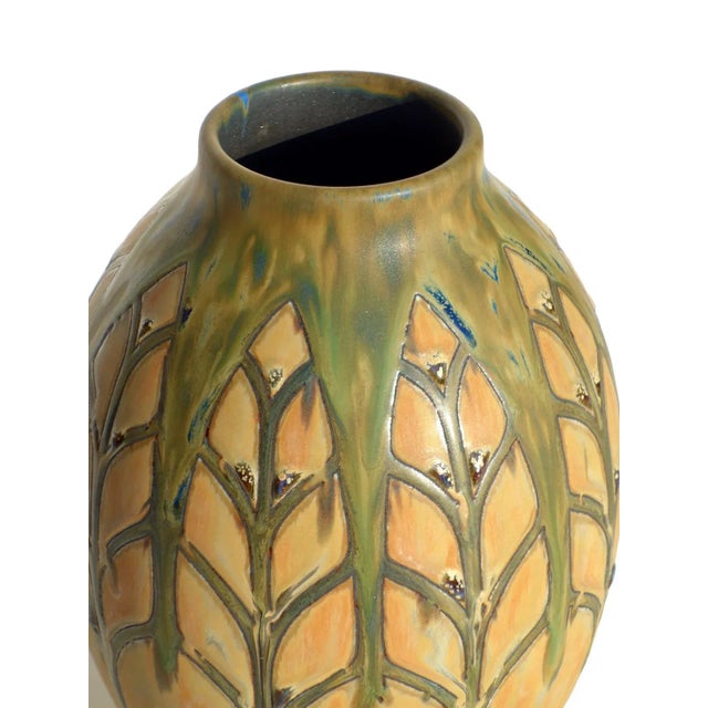 1920s Art Deco Pottery Vase by Charles Catteau for Boch Frères, 1921 For Sale - Image 5 of 7