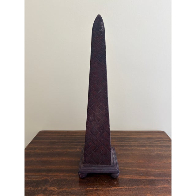 Maitland - Smith Vintage Neoclassical Metal Garden Obelisk For Sale - Image 4 of 11