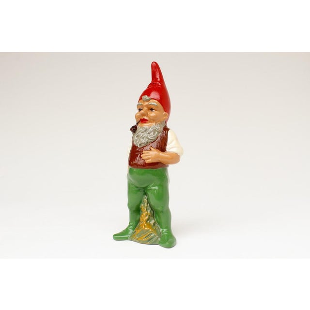1950s Terracotta Garden Gnome with Pipe by Heissner, 1950s For Sale - Image 5 of 10