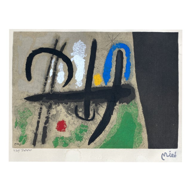 Joan Miro, Oiseau dans un Paysage, 1960s, Lithograph For Sale