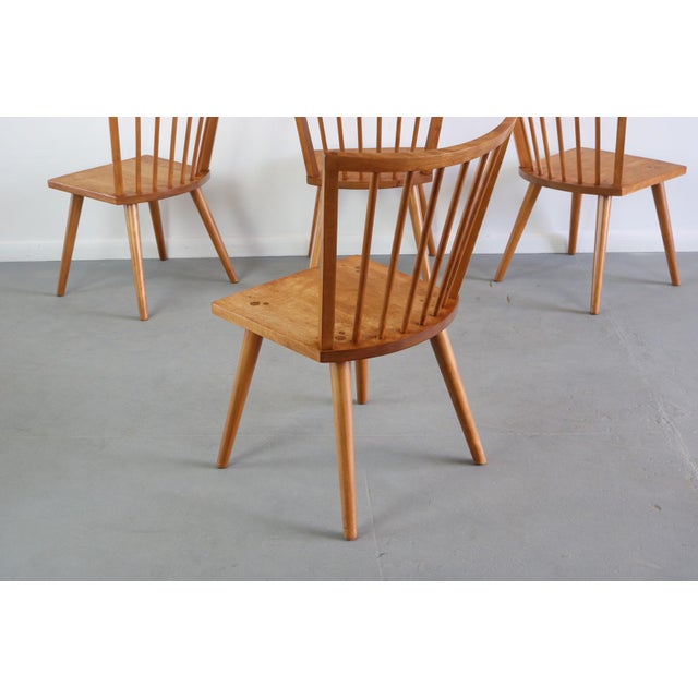 Brown 1960s Mid Century Modern Conant Ball Spindle Dining Set- 5 Pieces For Sale - Image 8 of 10