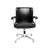 Mid-Century Modern Vintage Leather and Chrome Swivel Desk Chair, 1970 For Sale - Image 3 of 11