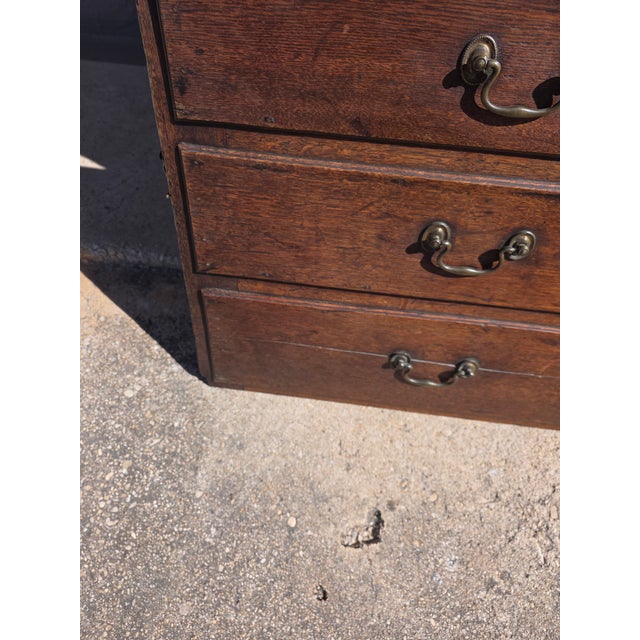 Antique Oak Secretary Chest Front Facade For Sale In San Antonio - Image 6 of 10