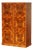 Vintage Military Campaign Burr Walnut Wardrobe with Internal Shelves For Sale