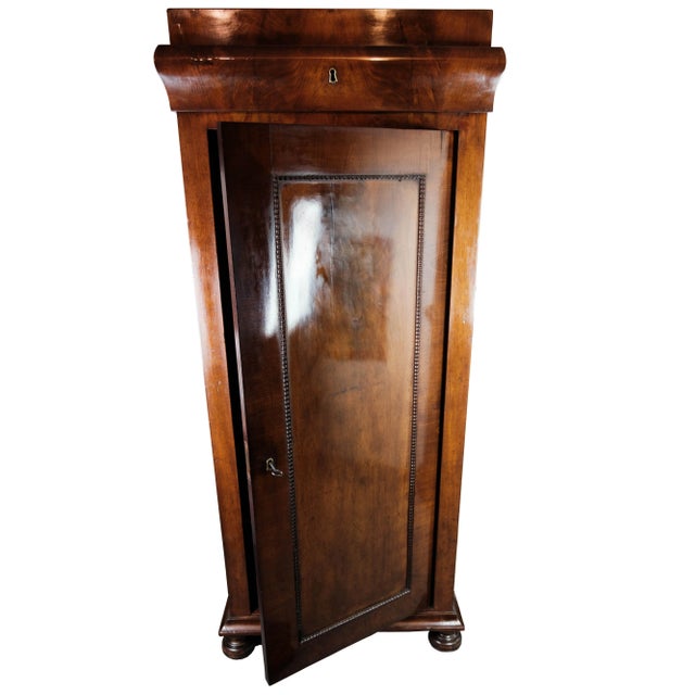 Traditional Late Dark Polished Mahogany Empire Tall Cabinet For Sale - Image 3 of 13