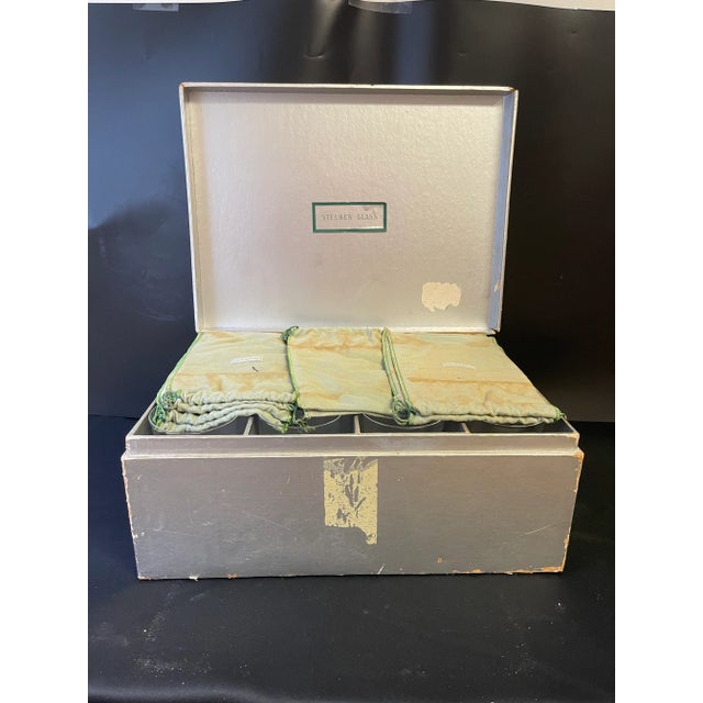 Glass Set of 12 Vintage Stueben Glasses in Box For Sale - Image 7 of 8