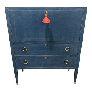 Oomph Easton Secretary Desk in Denim Blue Finish For Sale