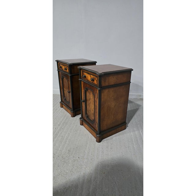 Burr Walnut Bedside Cabinets, 1920s, Set of 2 For Sale - Image 3 of 9