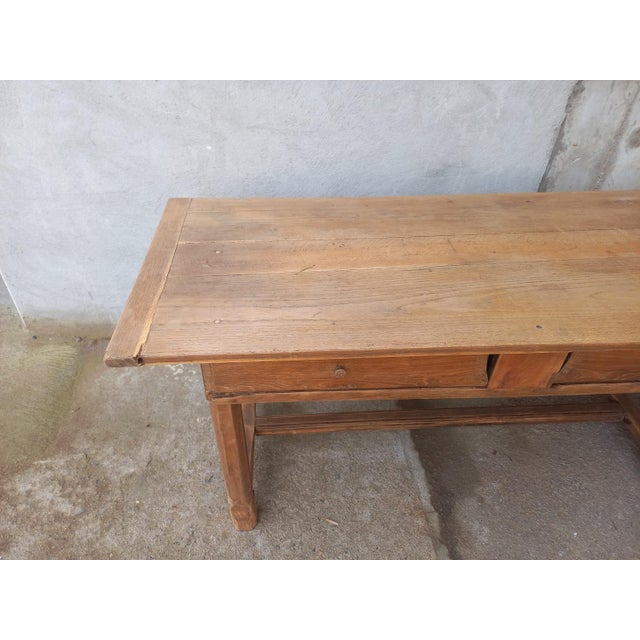 Antique Beech Farmhouse Table For Sale - Image 5 of 17