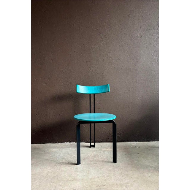 Postmodern Blue Zeta Dining Chairs from Harvink, 1980s, Set of 6 For Sale - Image 3 of 7