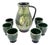 Mid-Century Modern Ceramic Set Pitcher and Mugs with Sgraffito Decoration, Italy, 1960s, Set of 7 For Sale