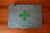 Industrial Vintage Hammered Metal First Aid Kit in Blue-Green from Asep, 1950s For Sale - Image 3 of 10