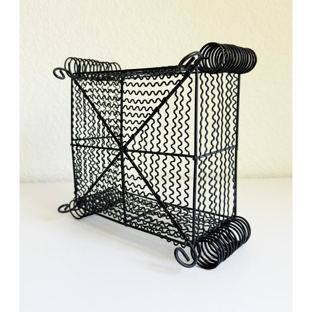 Metal Rustic Coiled Metal Fruit Basket For Sale - Image 7 of 10