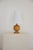 Small vintage wood lamp with new white lamp shade by Fenchel. Newly rewired with vintage inspired braided cloth cord and...