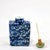 Chinoiserie Vintage Blue and White Floral Chinese Snuff Bottle With Green Stone Top For Sale - Image 3 of 8