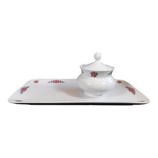 1950s Seltman Bavaria Annabell Vanity Tray and Jar Set - 3 Piece Set For Sale