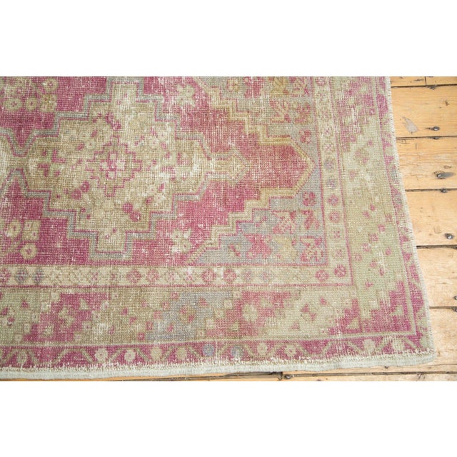 Vintage Distressed Oushak Rug Runner - 3'4" x 9'6" For Sale - Image 10 of 11