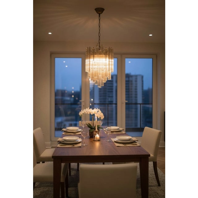 Murano Glass Trilobi Chandelier by Paolo Venini, 1970s For Sale - Image 14 of 15