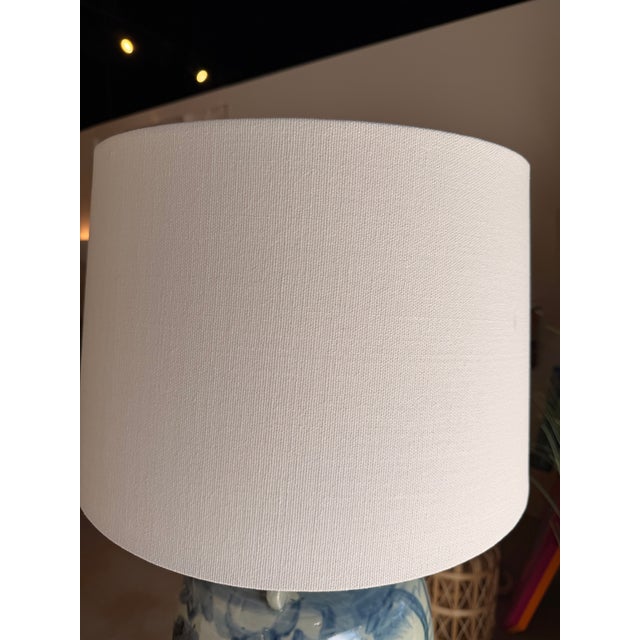 Legend of Asia Blue and White Table Lamp For Sale - Image 4 of 5