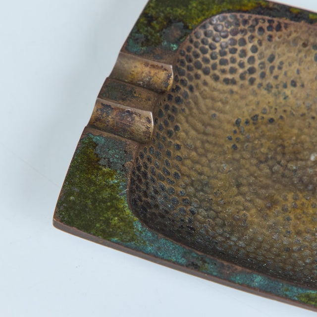 Pal-Bell Rectangular Cast Bronze Ashtray For Sale - Image 10 of 12
