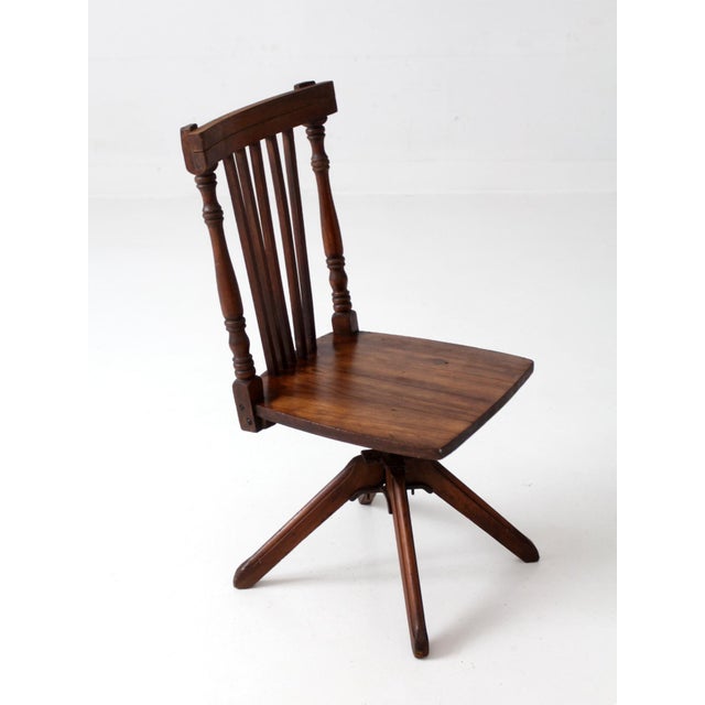 Antique Victorian Children's Swivel Desk Chair For Sale - Image 14 of 18
