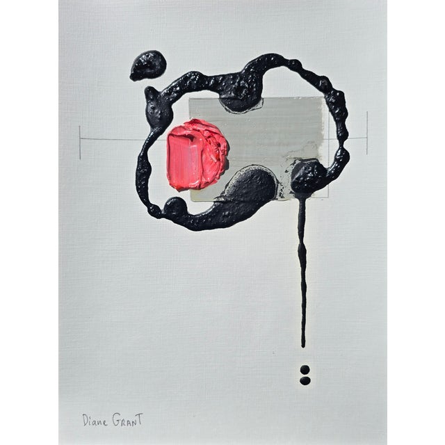 Organic Modern Minimalist Flower Study. Oil and pencil on high quality 'Hahnemuhle' Canvas Grain Fine Art paper. Original...