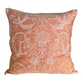 Pair of Venezianina Patterned Fortuny Textile Pillows For Sale